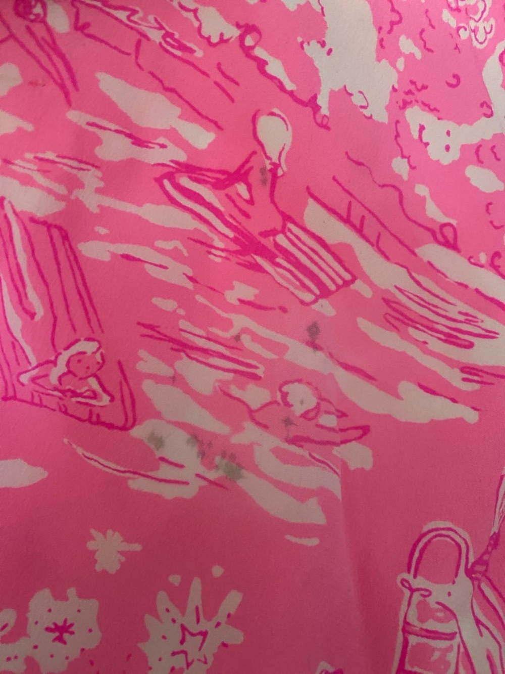 Lilly Pulitzer women’s Pink and White Toile Slip Dress size XL - Picture 6 of 8